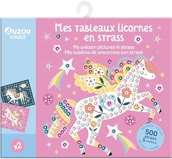 Ma pochette d'artiste - Mes tableaux licornes en strass
