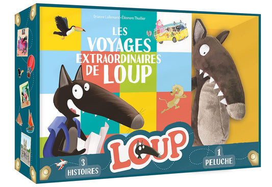Coffret peluche Les voyages extraordinaires de Loup